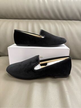 Birdies The Starling Black Velvet Slip On Shoe Woman Size 8